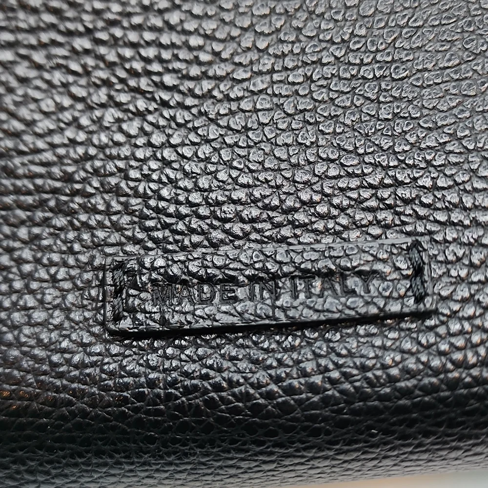 MASSEI, GENUINE LEATHER, MADE IN ITALY, MEN’S TOILETRY BAG, HAND MADE BLACK